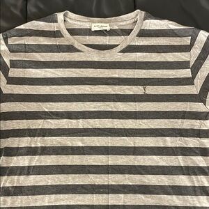 Saint Laurent Gray Striped Men's Shirt sz large